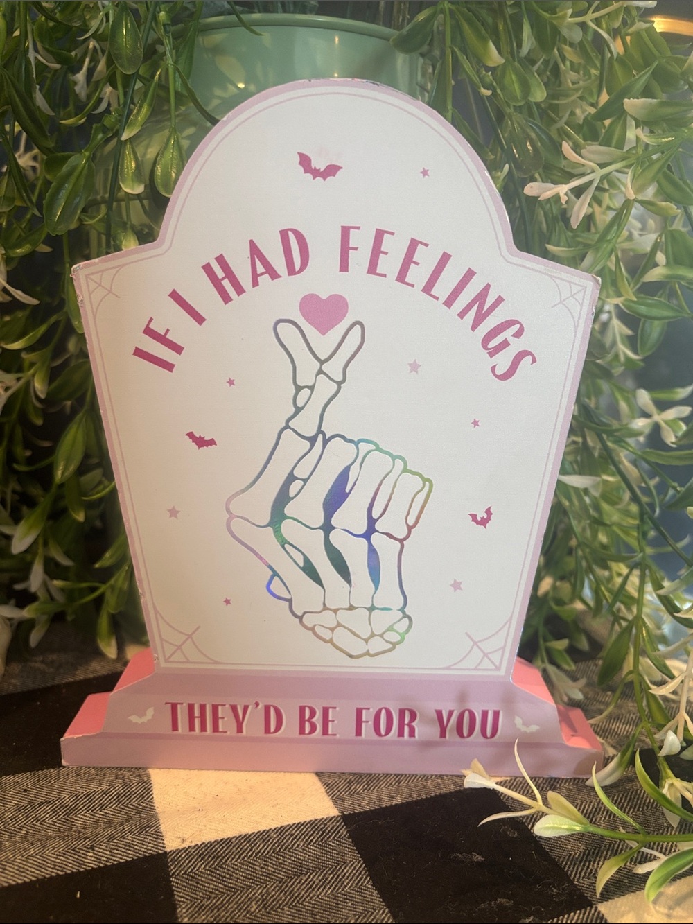 If I Had Feelings Decorative Sign - Pastel Pink & Rainbow - Picture 1 of 4